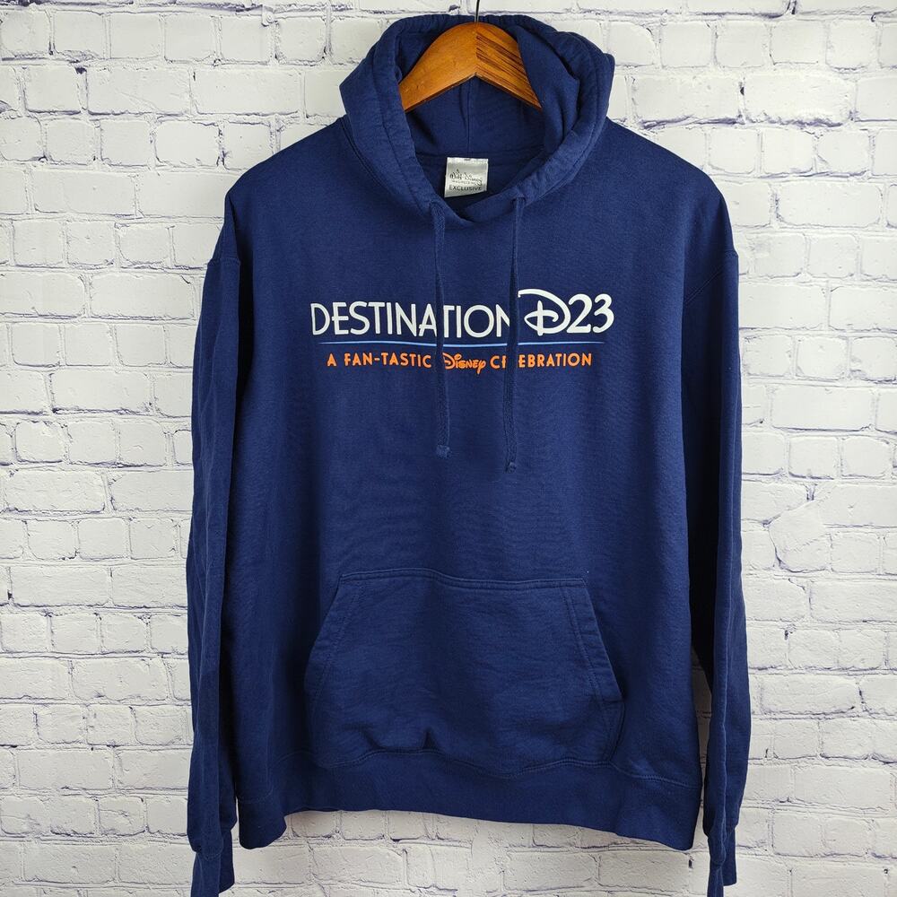 Disney Destination D23 Expo Event Hoodie Imagineering Exclusive Navy Blue XL